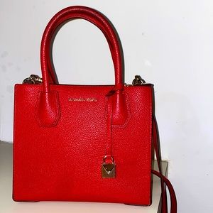 Michael Kors Red Leather Bag